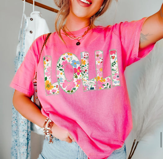 Lolli (Floral Doodle Distressed) - DTF