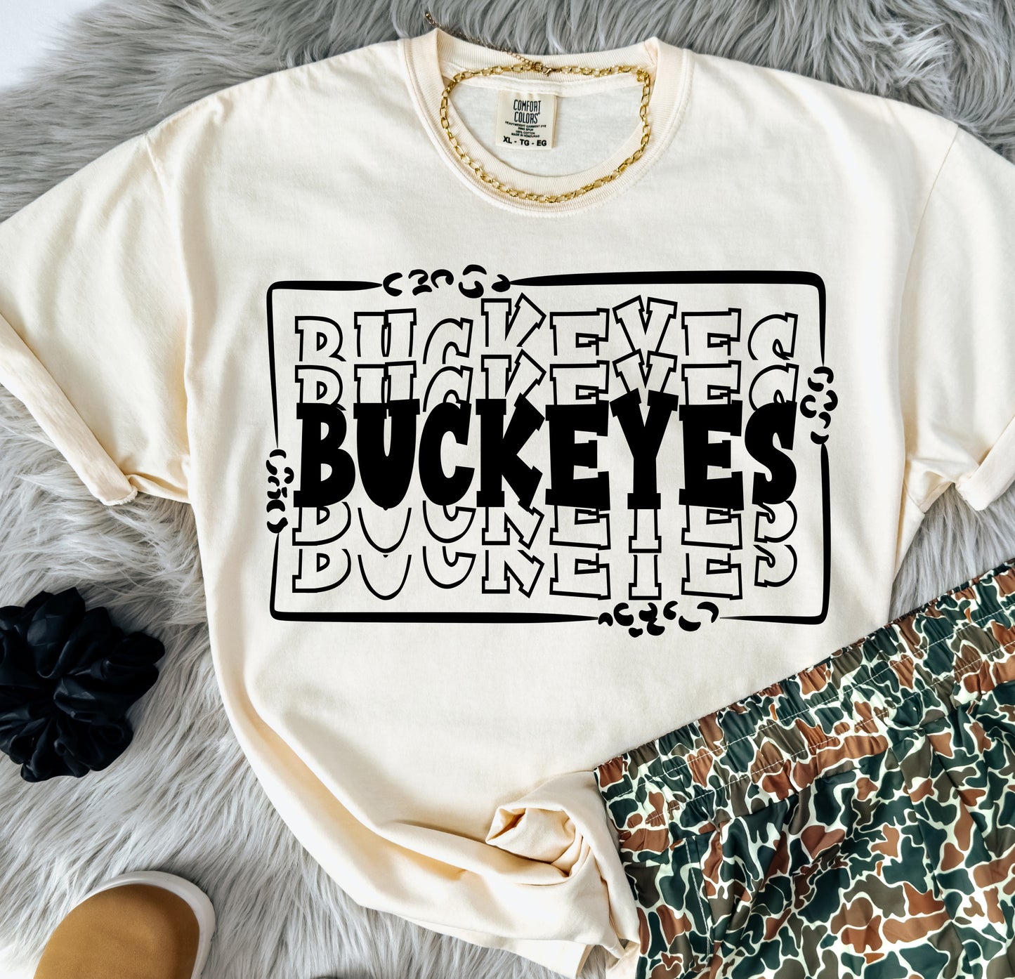 Buckeyes (Leopard Stacked Mascot) - DTF