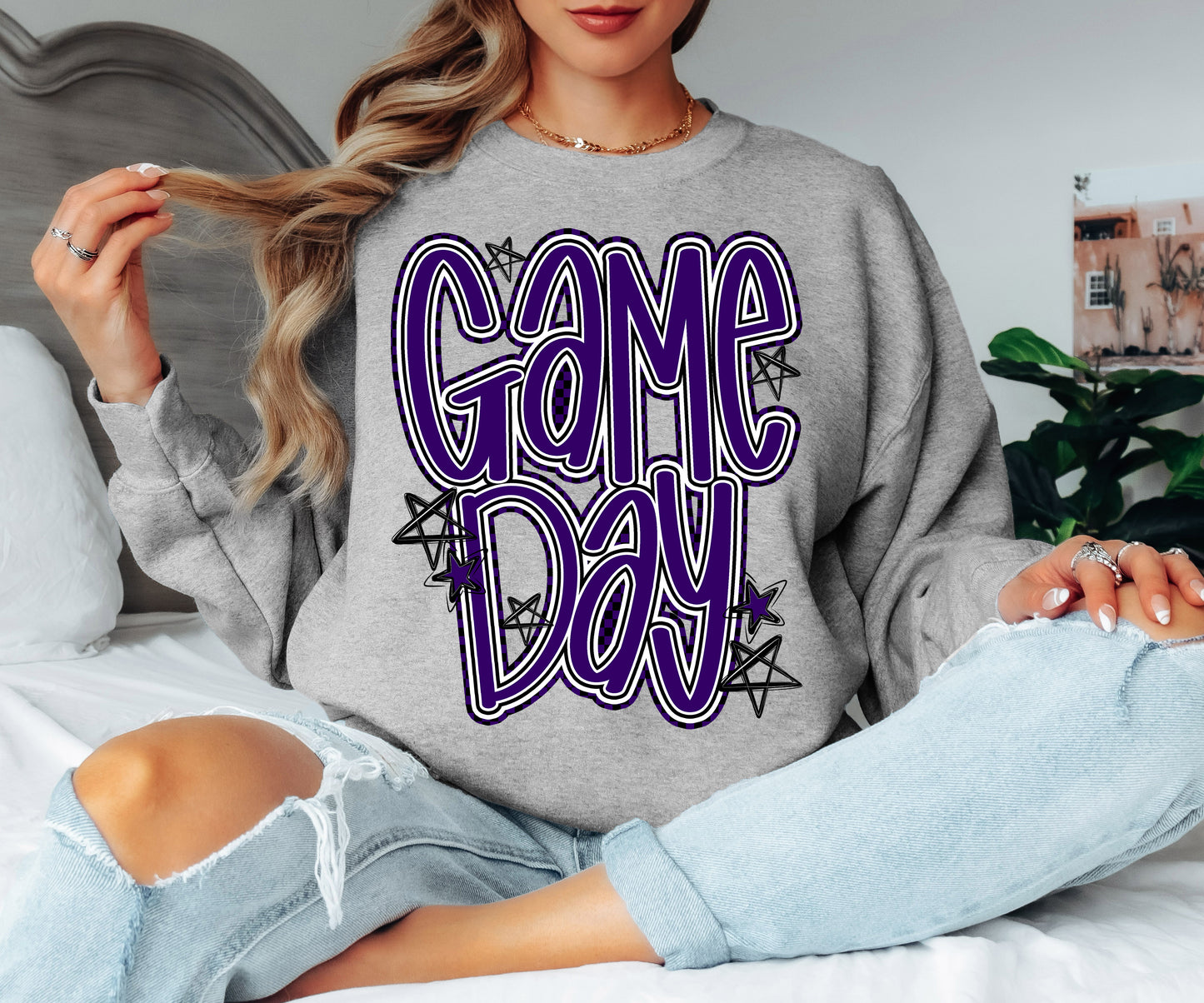 Game Day Word Art (Purple) - DTF