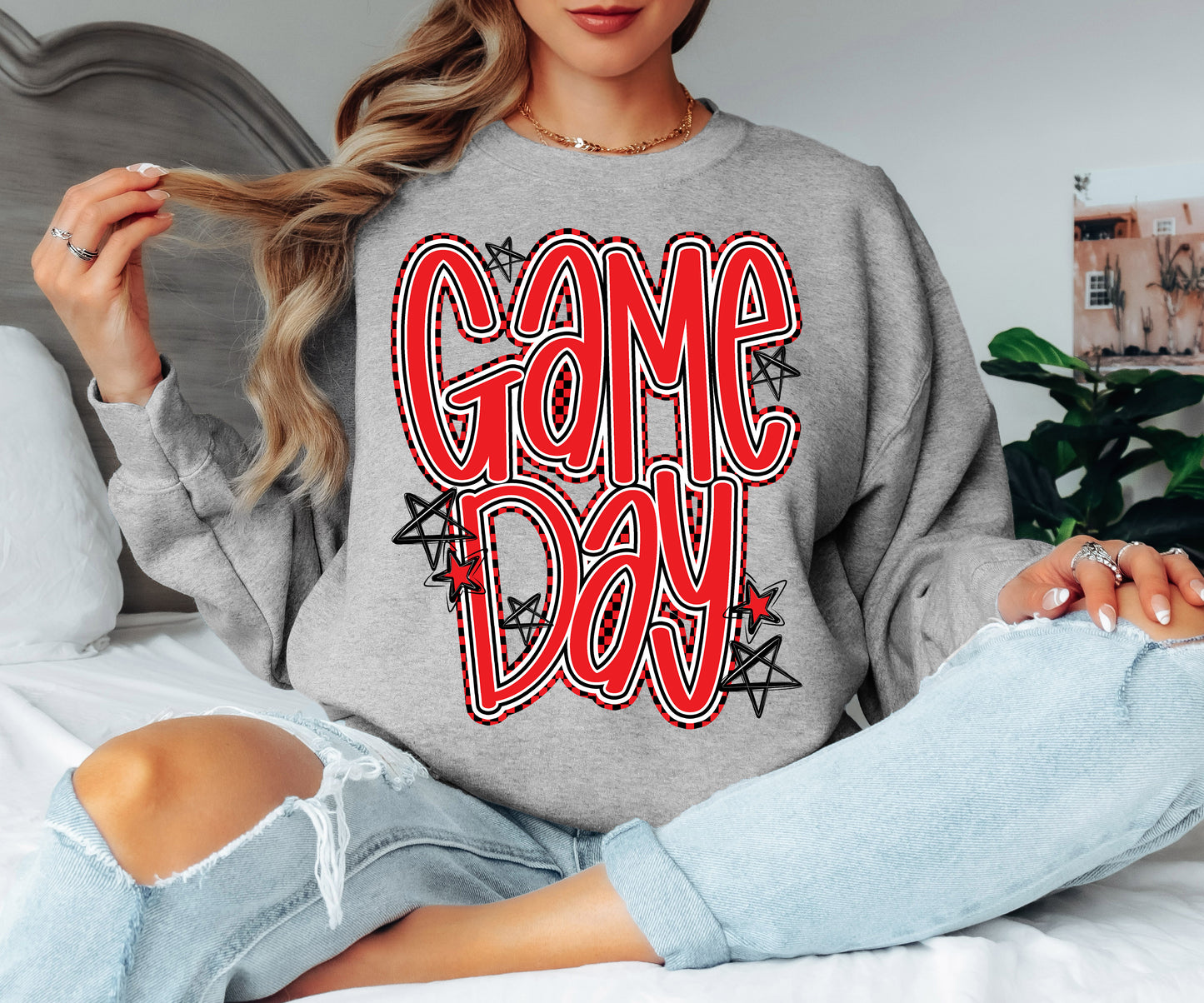 Game Day Word Art (Red) - DTF