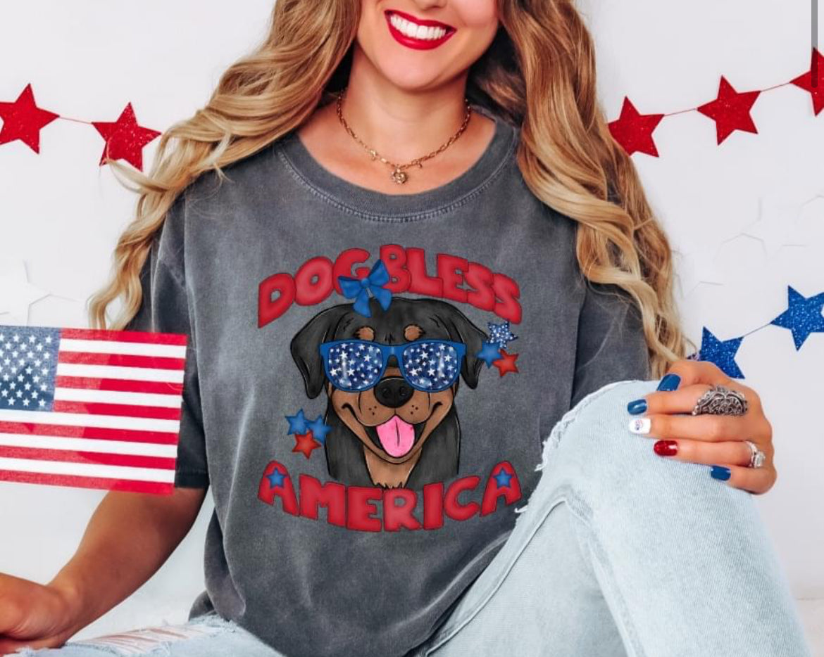 Dog Bless America (Rottweiler) - DTF