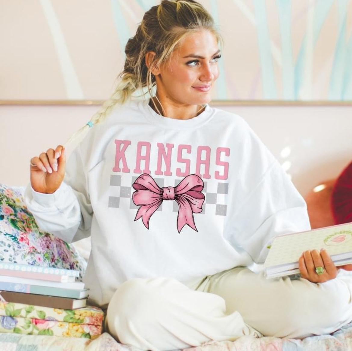 Kansas (Checkered Bow - coquette) - DTF