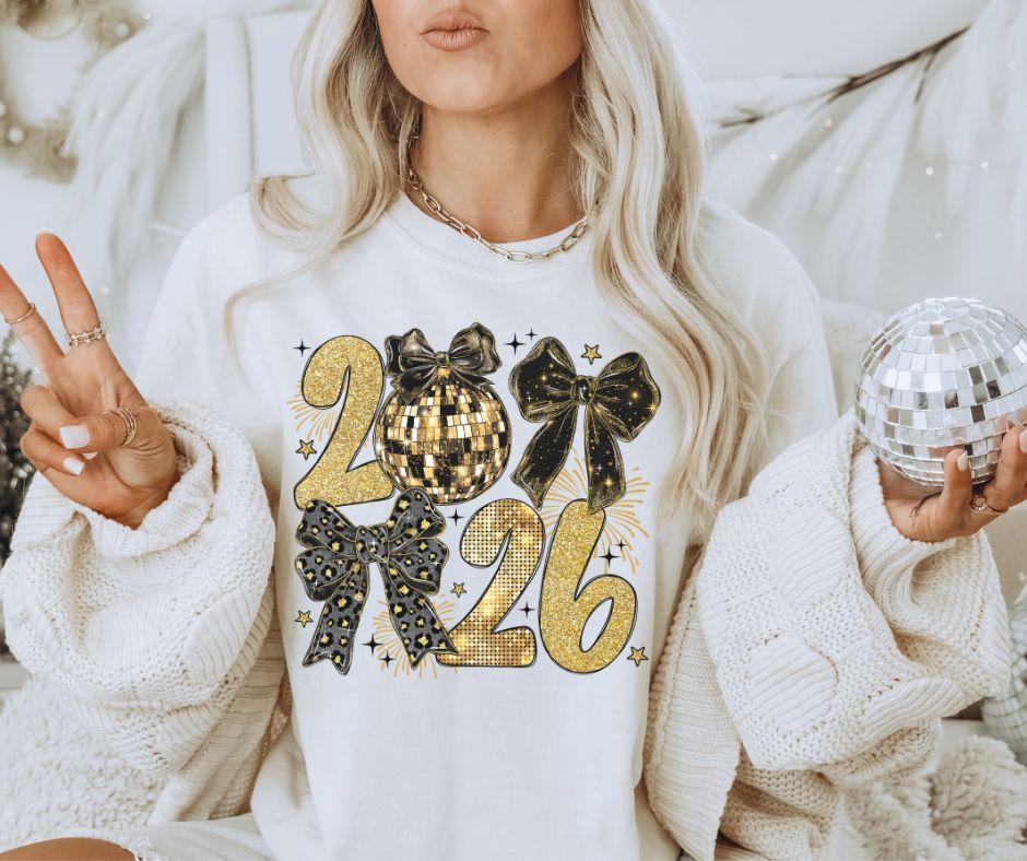 2026 Disco Ball (Coquette Bows) - DTF