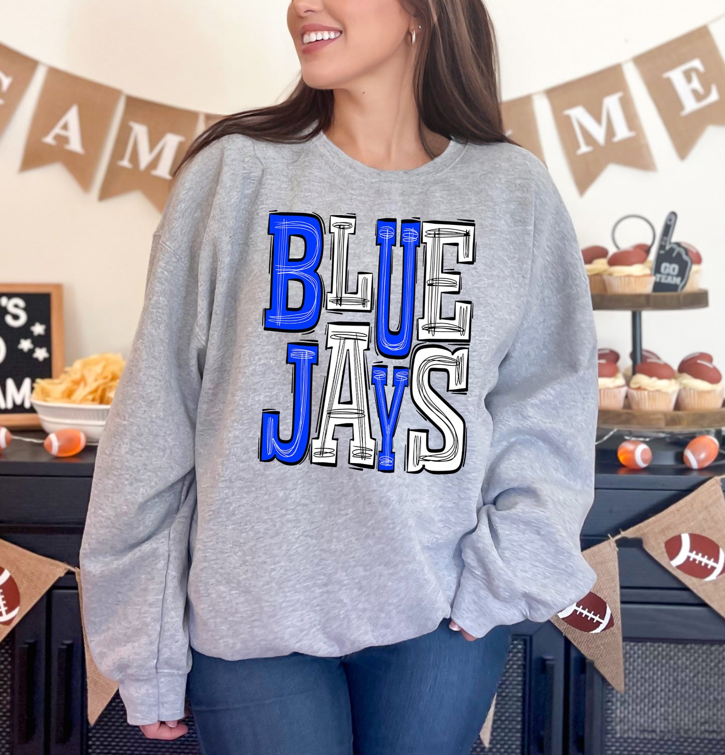 BlueJays - Royal Blue/White (Sporty Mascots) - DTF