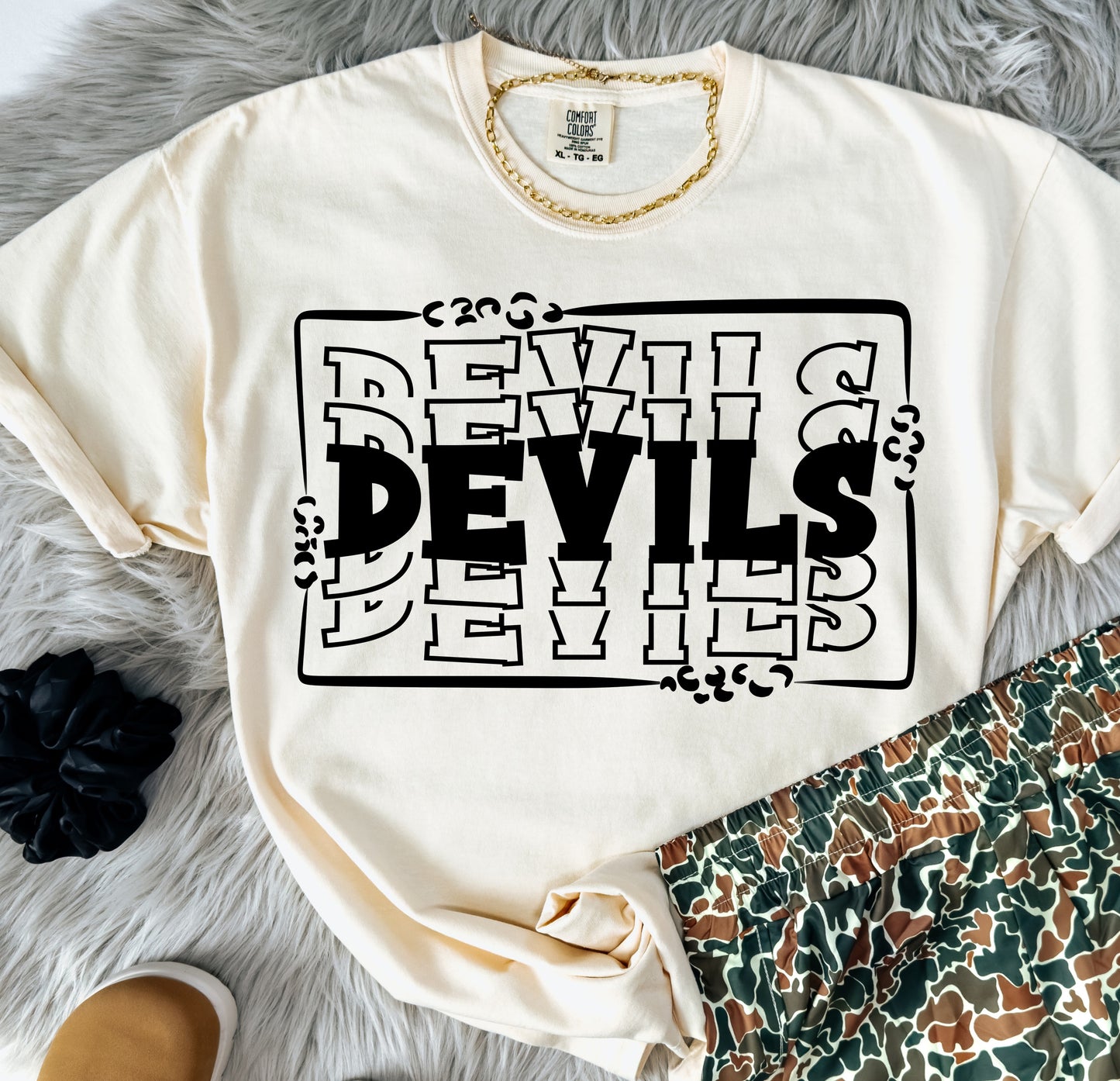 Devils (Leopard Stacked Mascot) - DTF