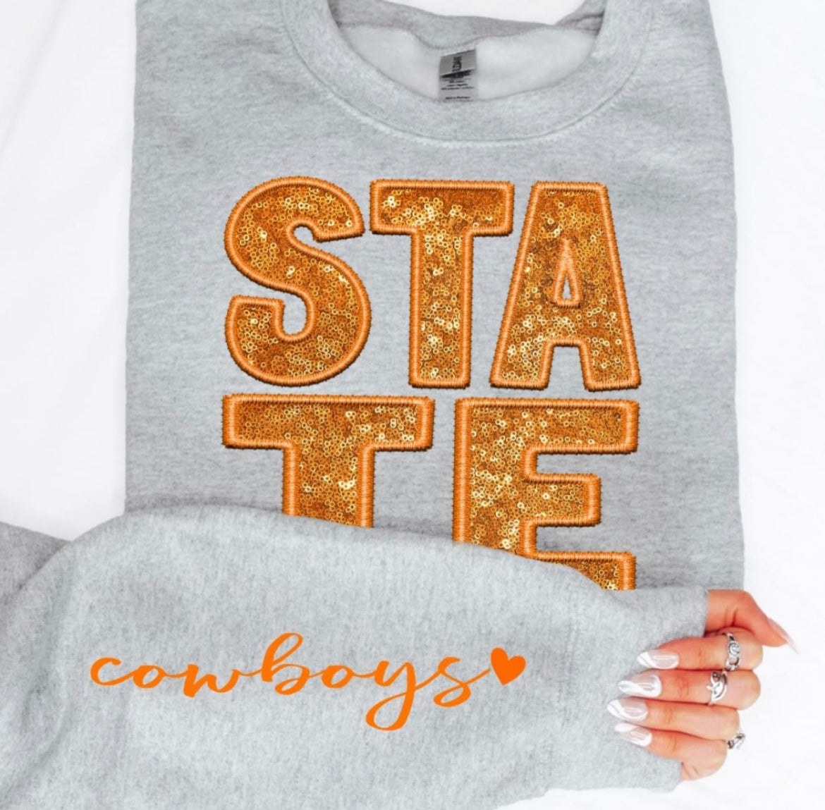 State (Sequins/Embroidery look) - DTF