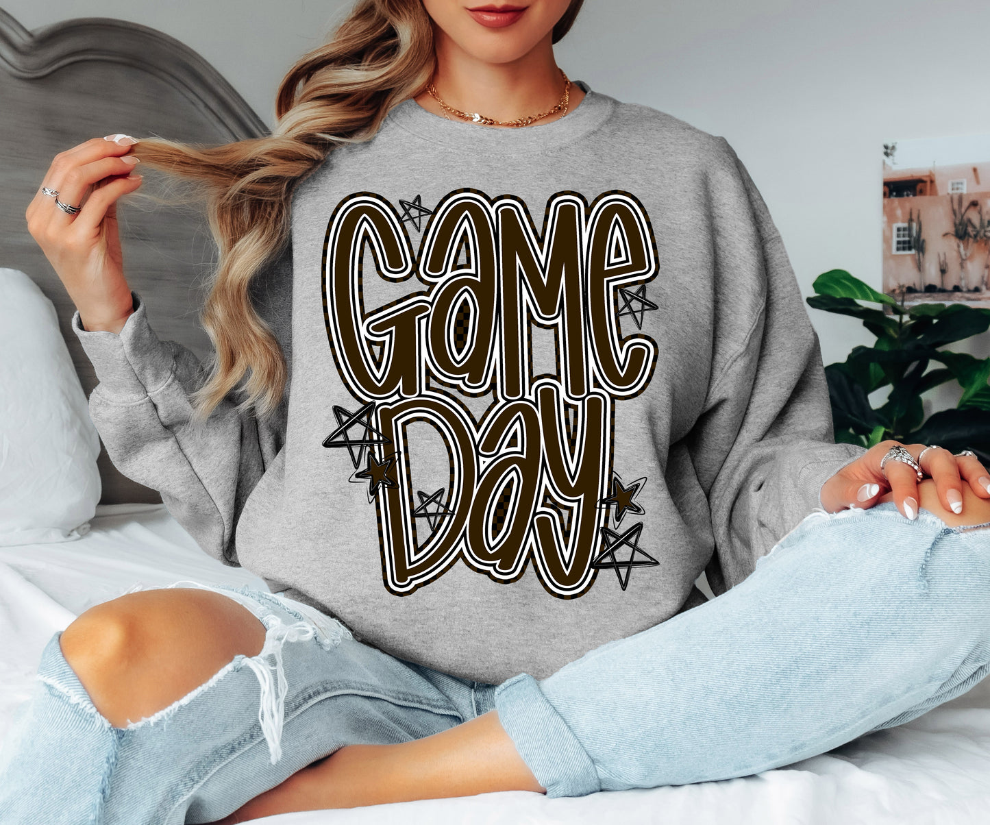 Game Day Word Art (Brown) - DTF