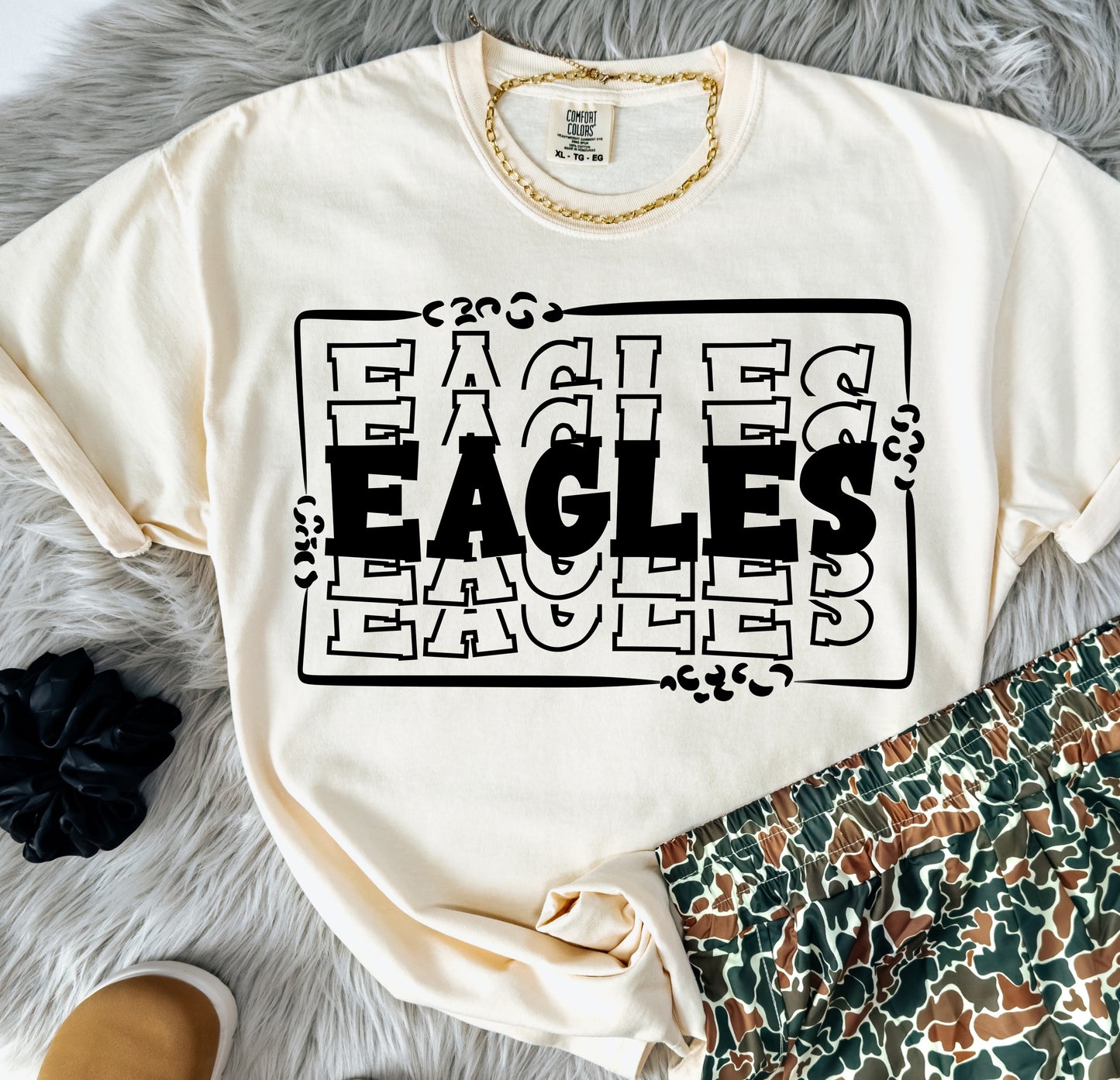 Eagles (Leopard Stacked Mascot) - DTF