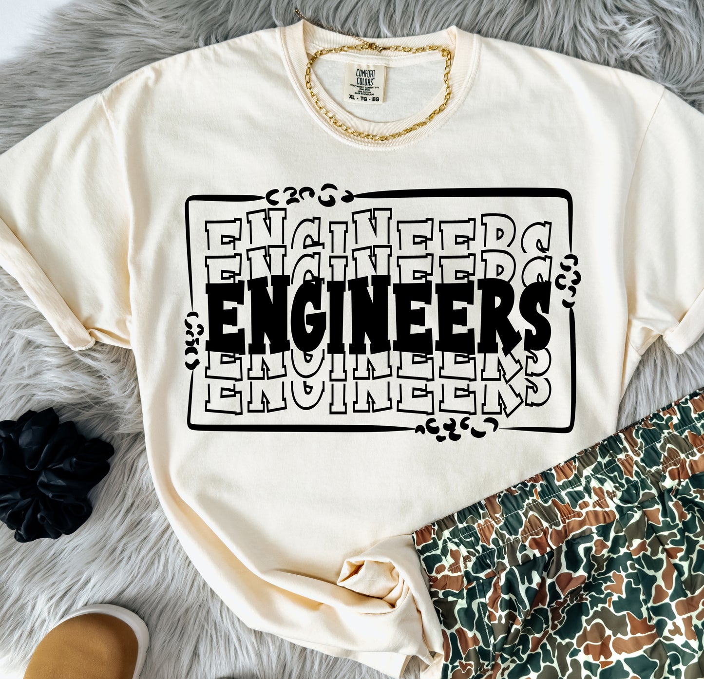 Engineers (Leopard Stacked Mascot) - DTF