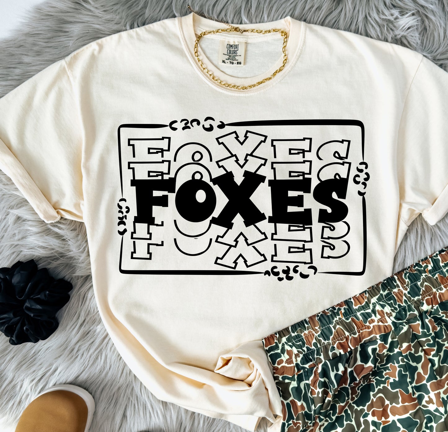 Foxes (Leopard Stacked Mascot) - DTF