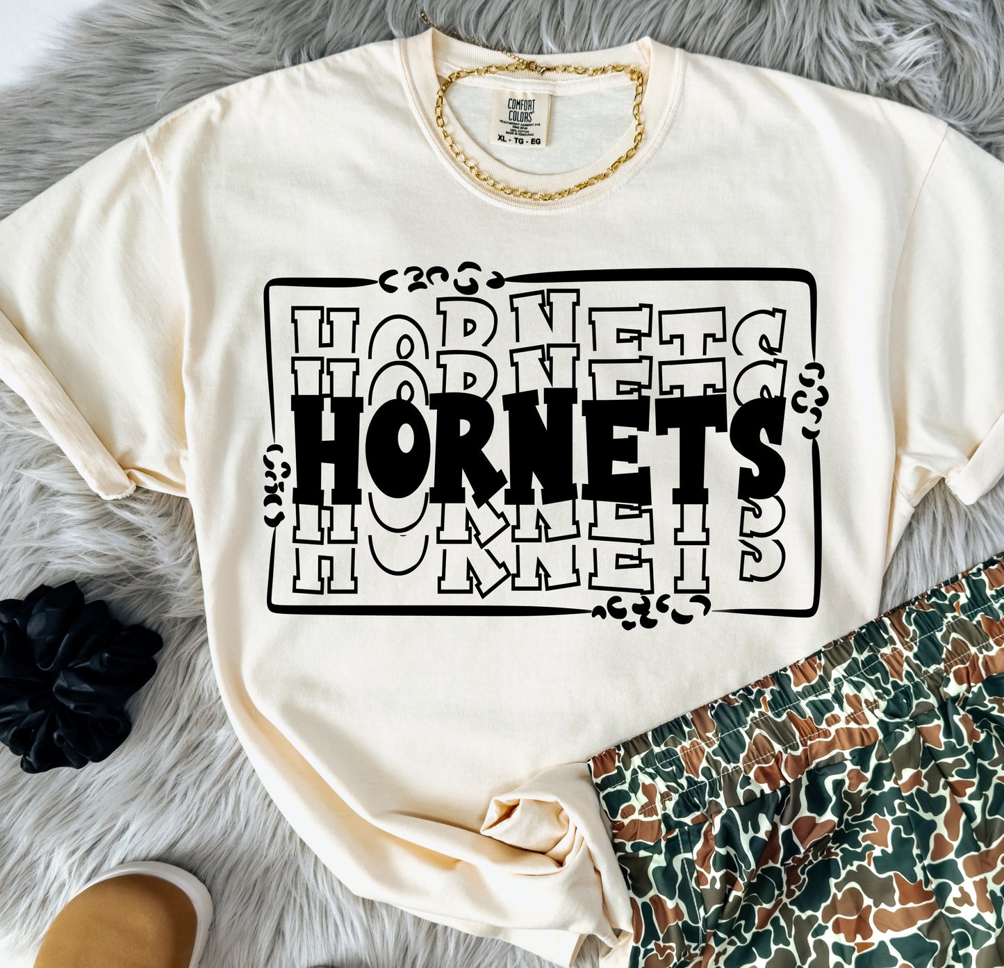 Hornets (Leopard Stacked Mascot) - DTF