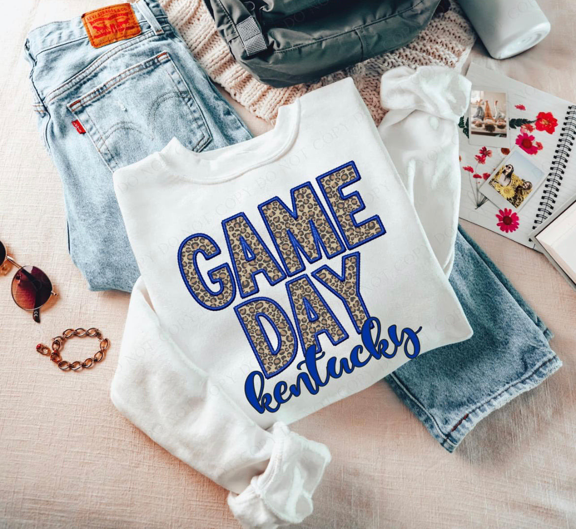 Game Day Leopard (Embroidery look) - Kentucky - DTF