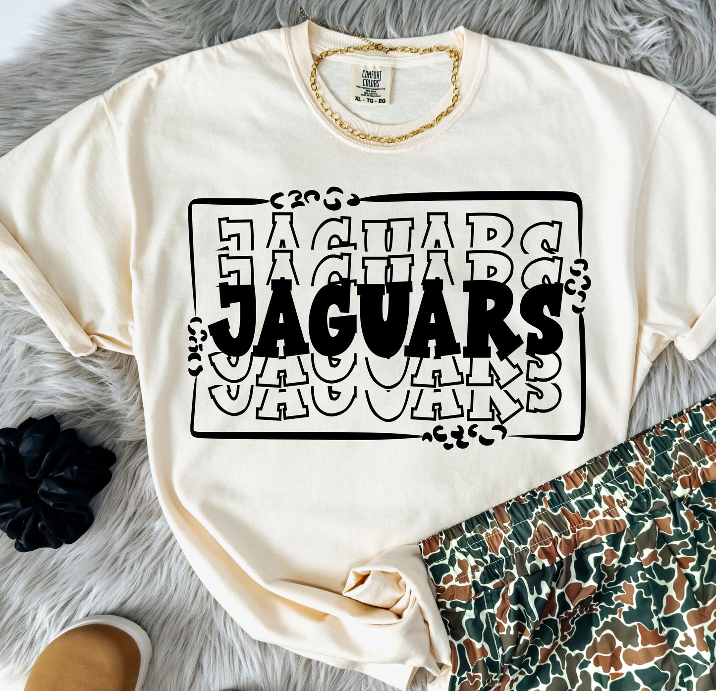 Jaguars (Leopard Stacked Mascot) - DTF