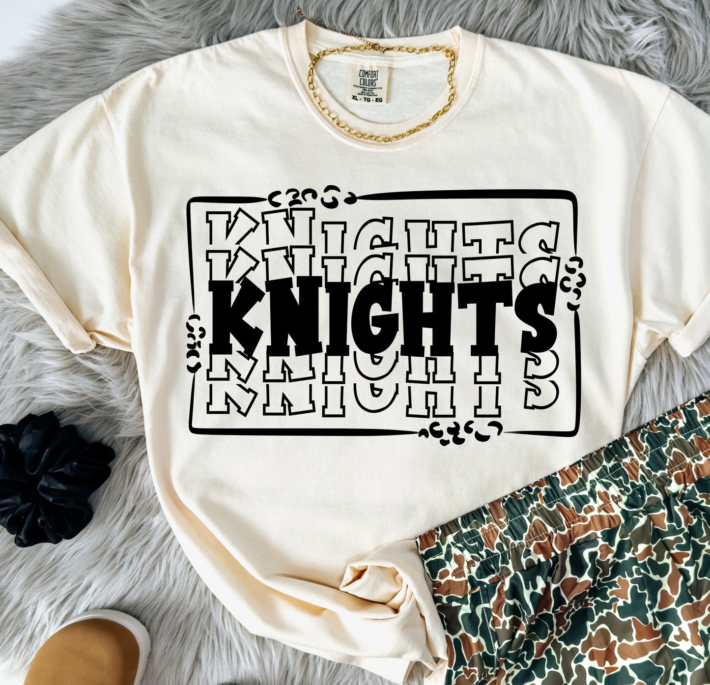 Knights (Leopard Stacked Mascot) - DTF