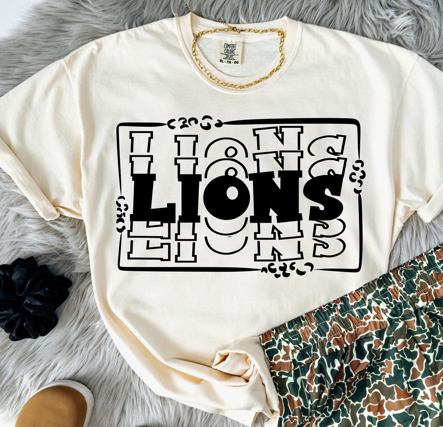 Lions (Leopard Stacked Mascot) - DTF