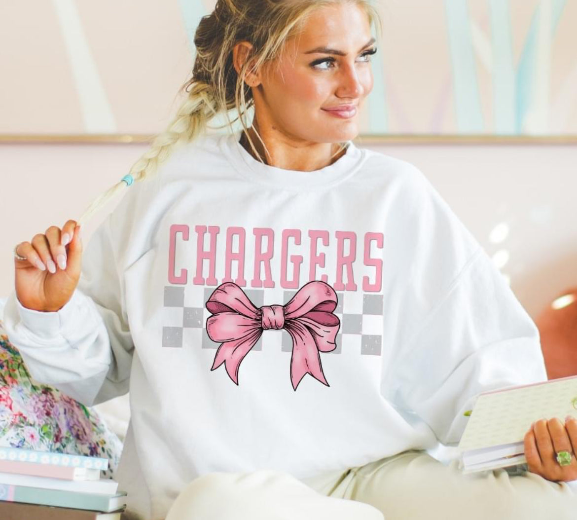 Chargers (Checkered Bow - coquette) - DTF