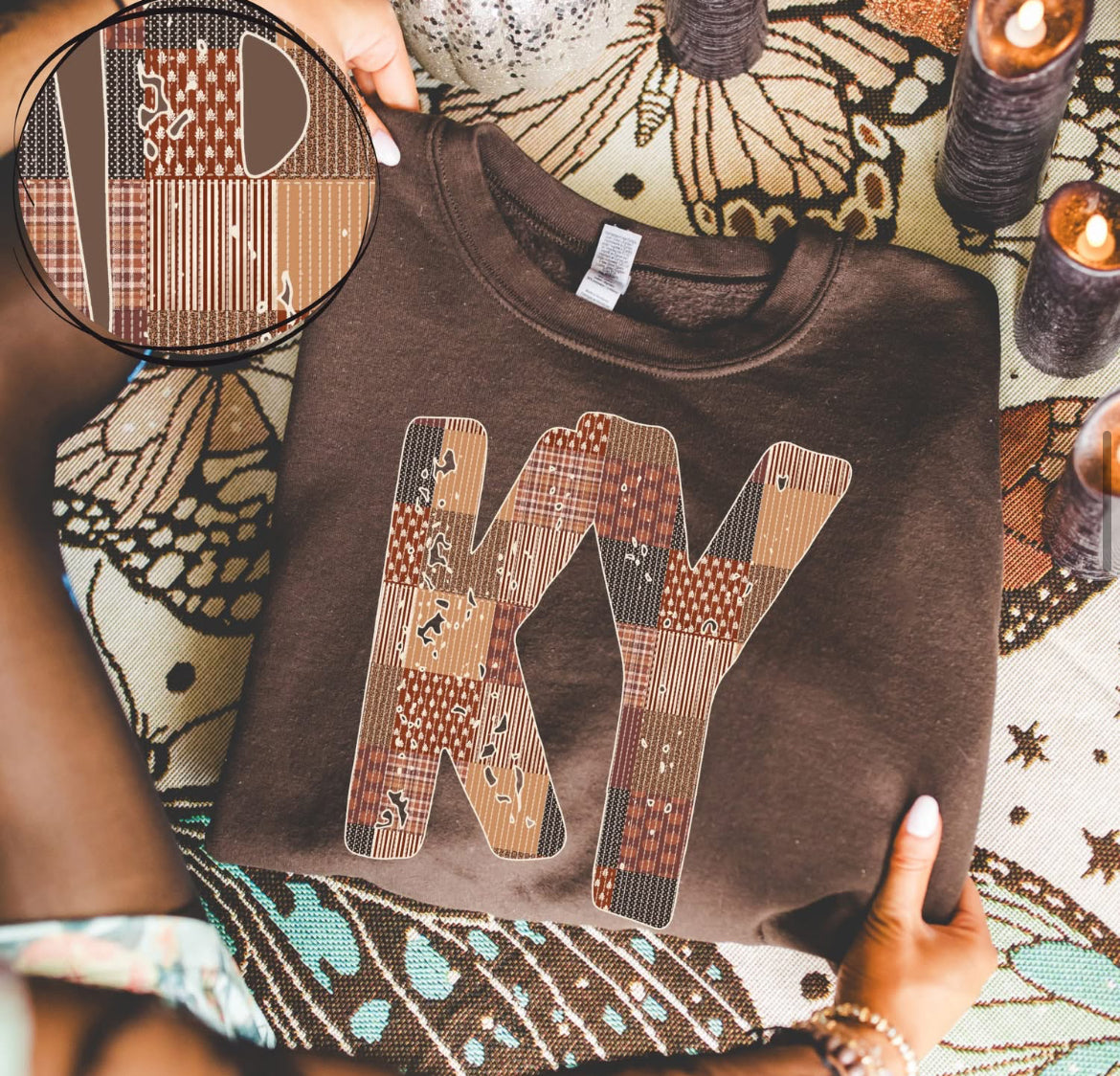 KY (Autumn Quilted Distressed State) - DTF
