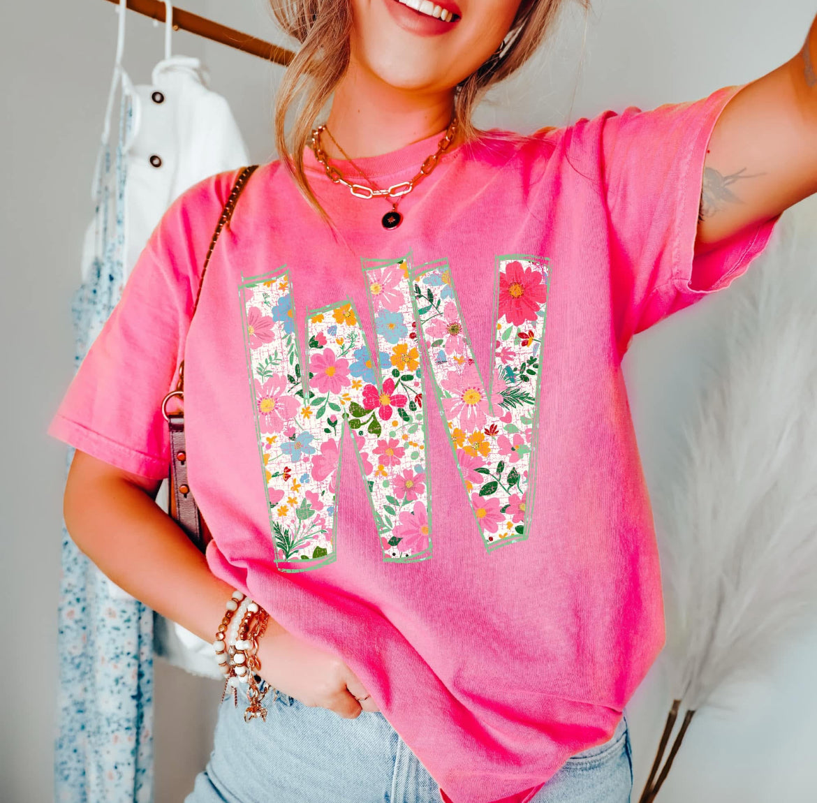 WV (Floral Doodle Distressed State) - DTF