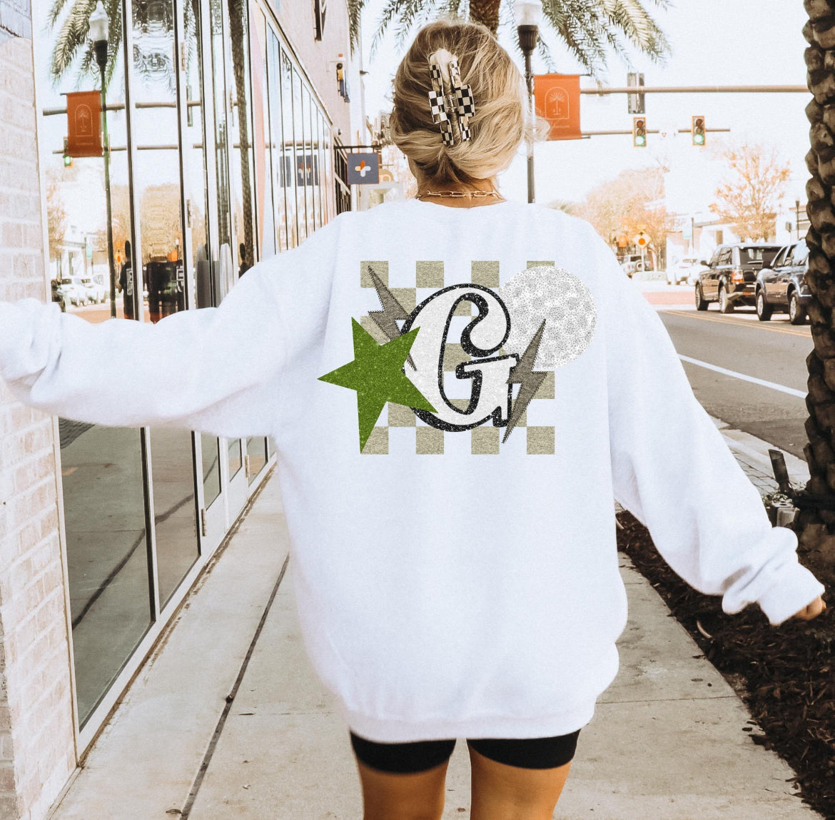 Golf (Retro Checkered Glitter Sports) - DTF