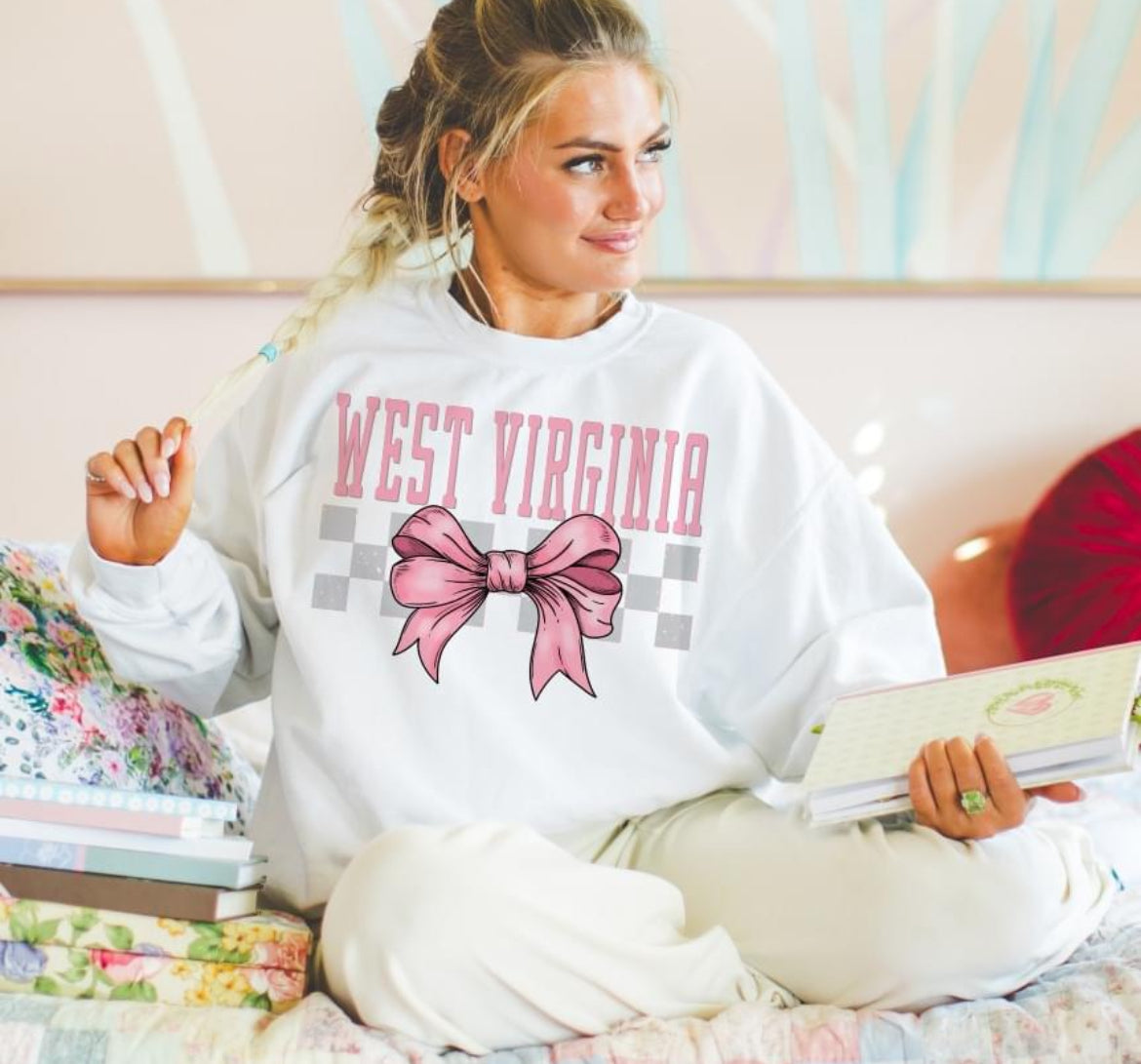 West Virginia (Checkered Bow - coquette) - DTF