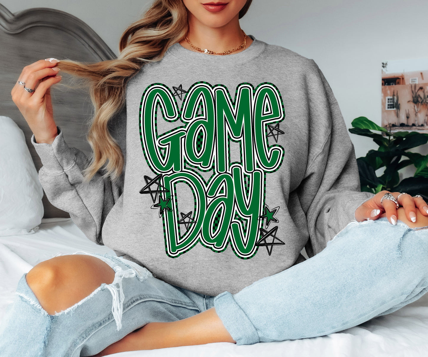 Game Day Word Art (Kelly Green) - DTF