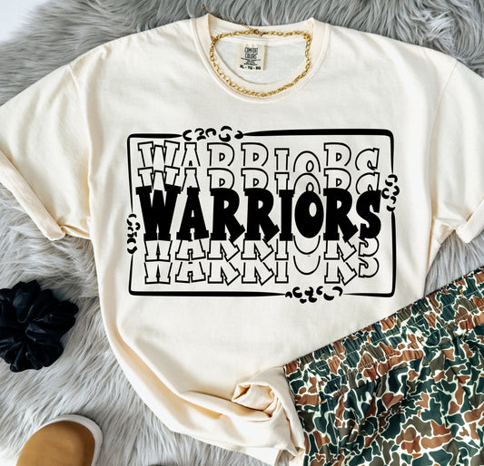 Warriors (Leopard Stacked Mascot) - DTF