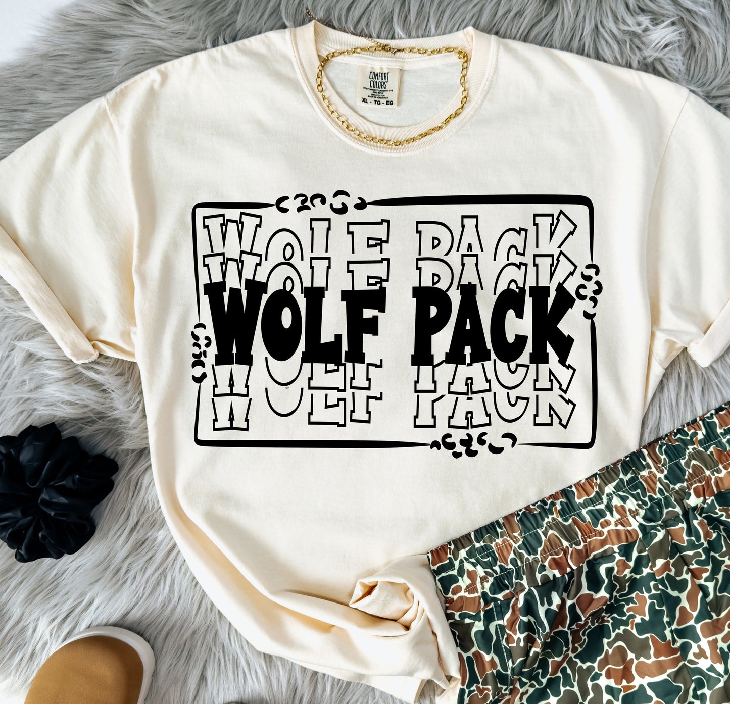 Wolfpack (Leopard Stacked Mascot) - DTF