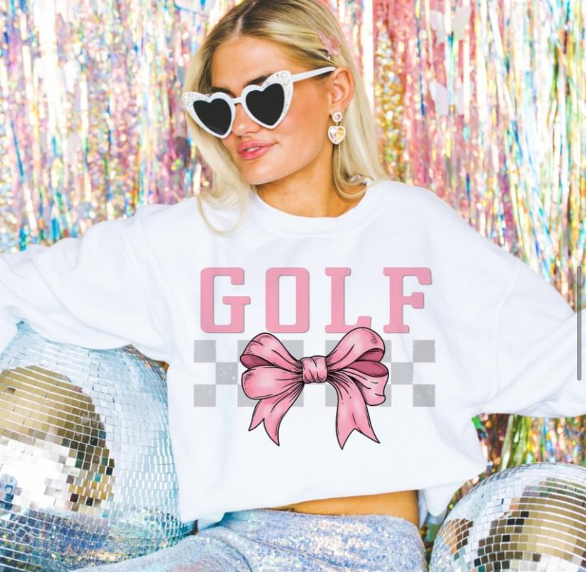 Golf (Checkered Bow - coquette) - DTF