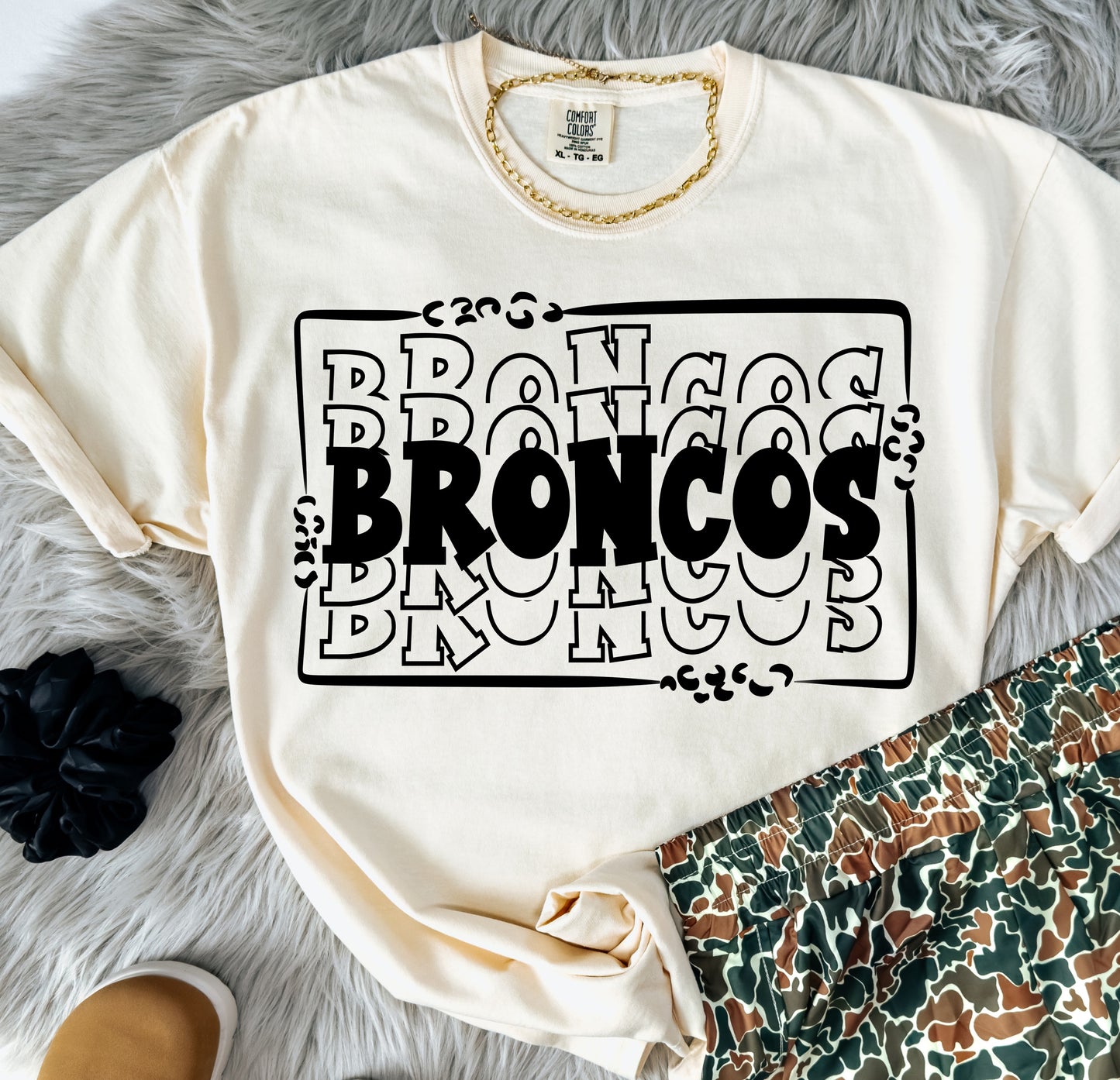 Broncos (Leopard Stacked Mascot) - DTF