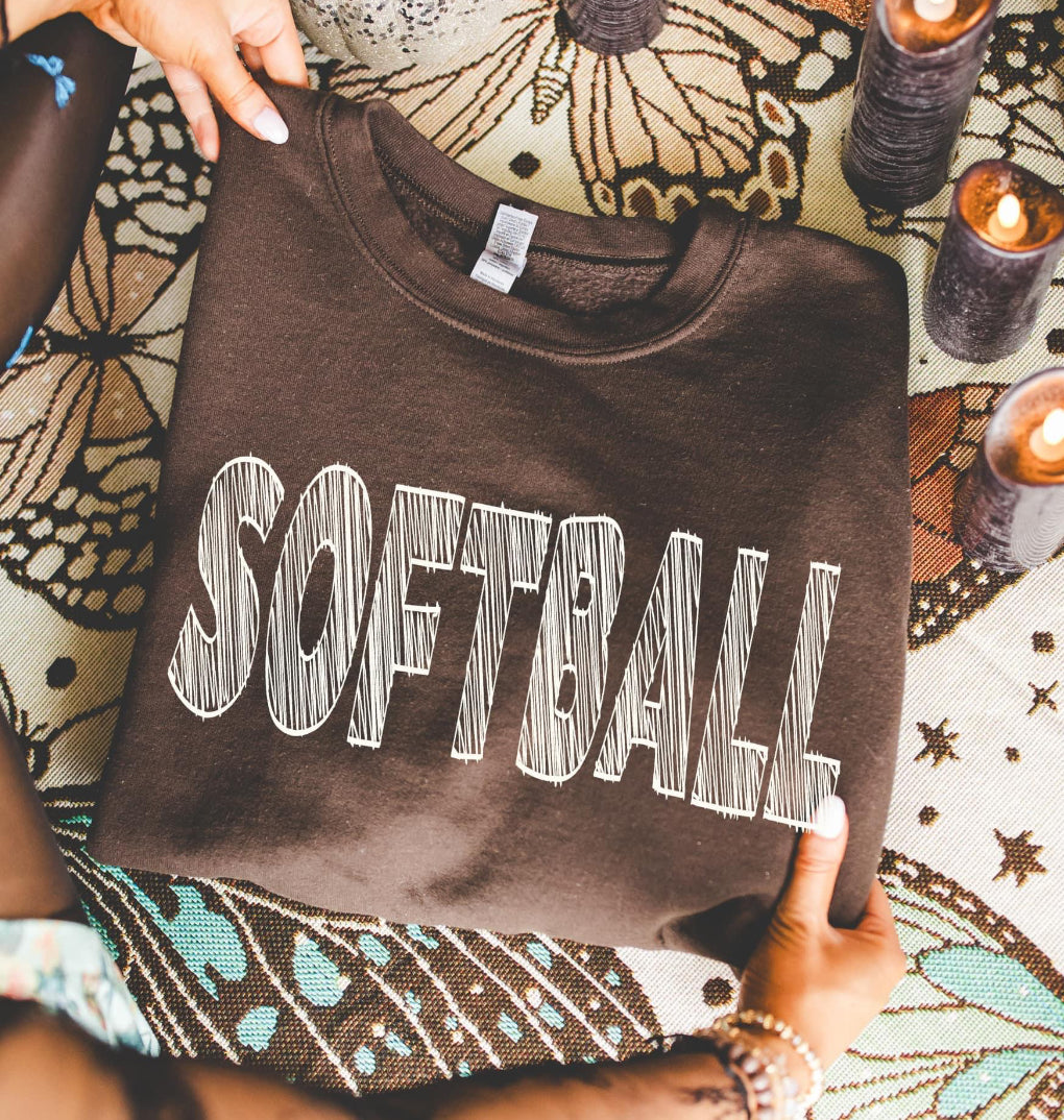 Softball (Sports Scribble) - DTF