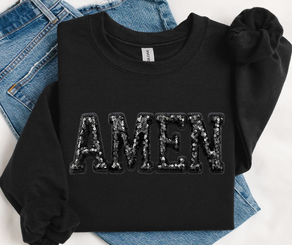 Amen (faux sequins) - DTF