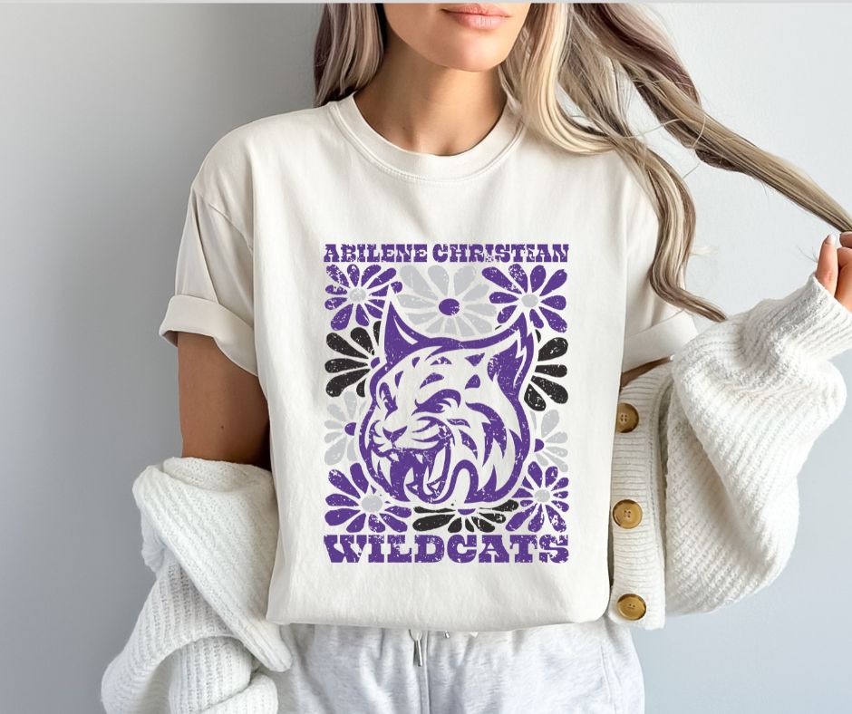 Abilene Christian (Groovy Floral - College) - DTF