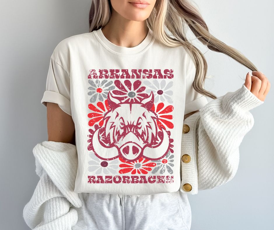 Arkansas (Groovy Floral - College) - DTF