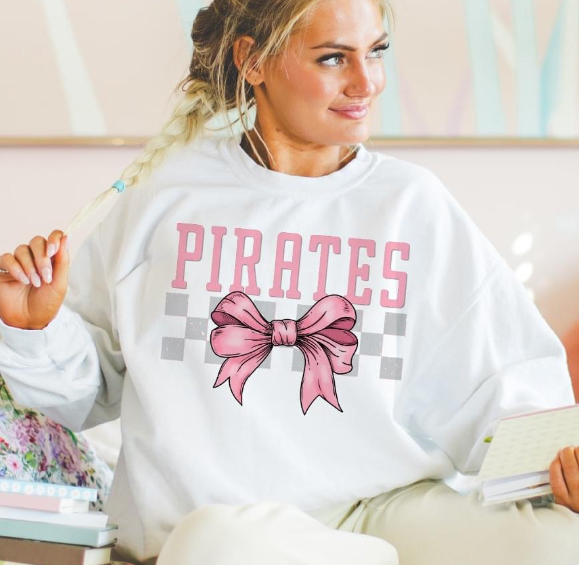 Pirates (Checkered Bow - coquette) - DTF