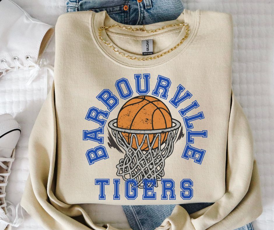 Tigers - Barbourville (Basketball Grunge Mascot) - DTF