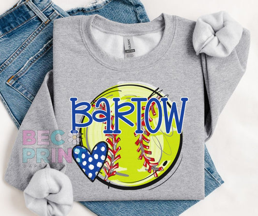 Bartow (Softball Heart Mascot) - DTF
