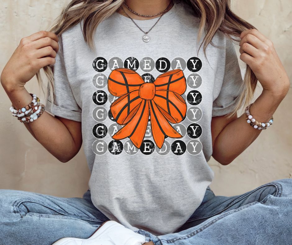 Game Day Typewriter (Basketball - Black/Gray) - DTF