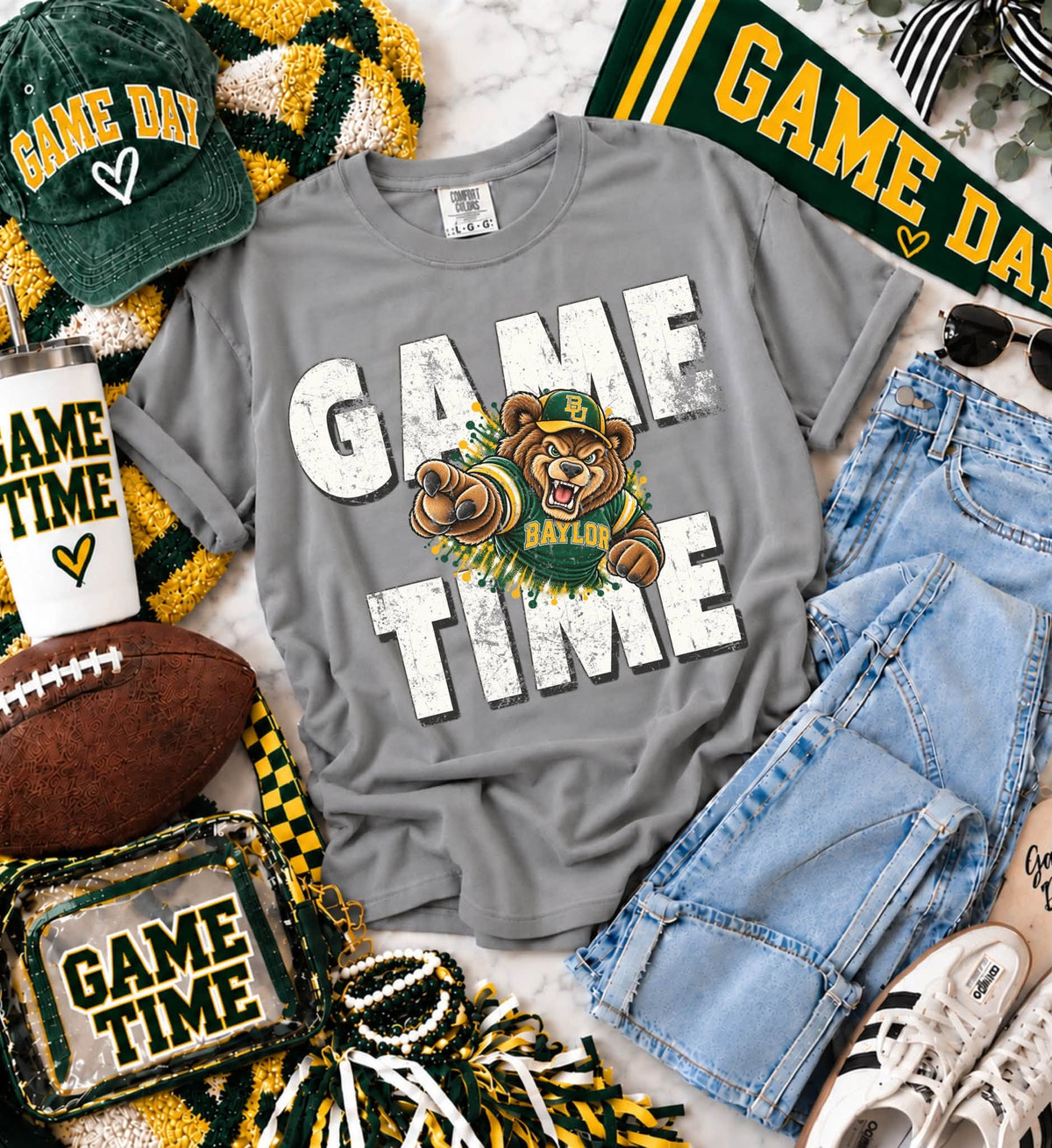 Baylor (Distressed Game Time Mascots) - DTF
