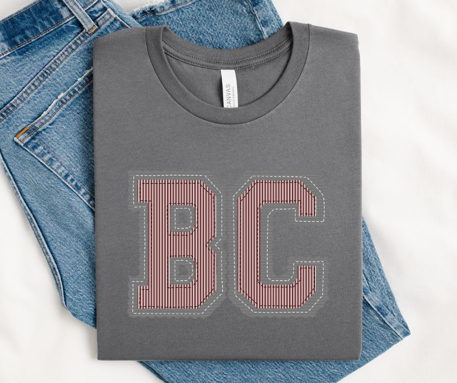 BC - Gray/Maroon (Prepster Mascot) - DTF