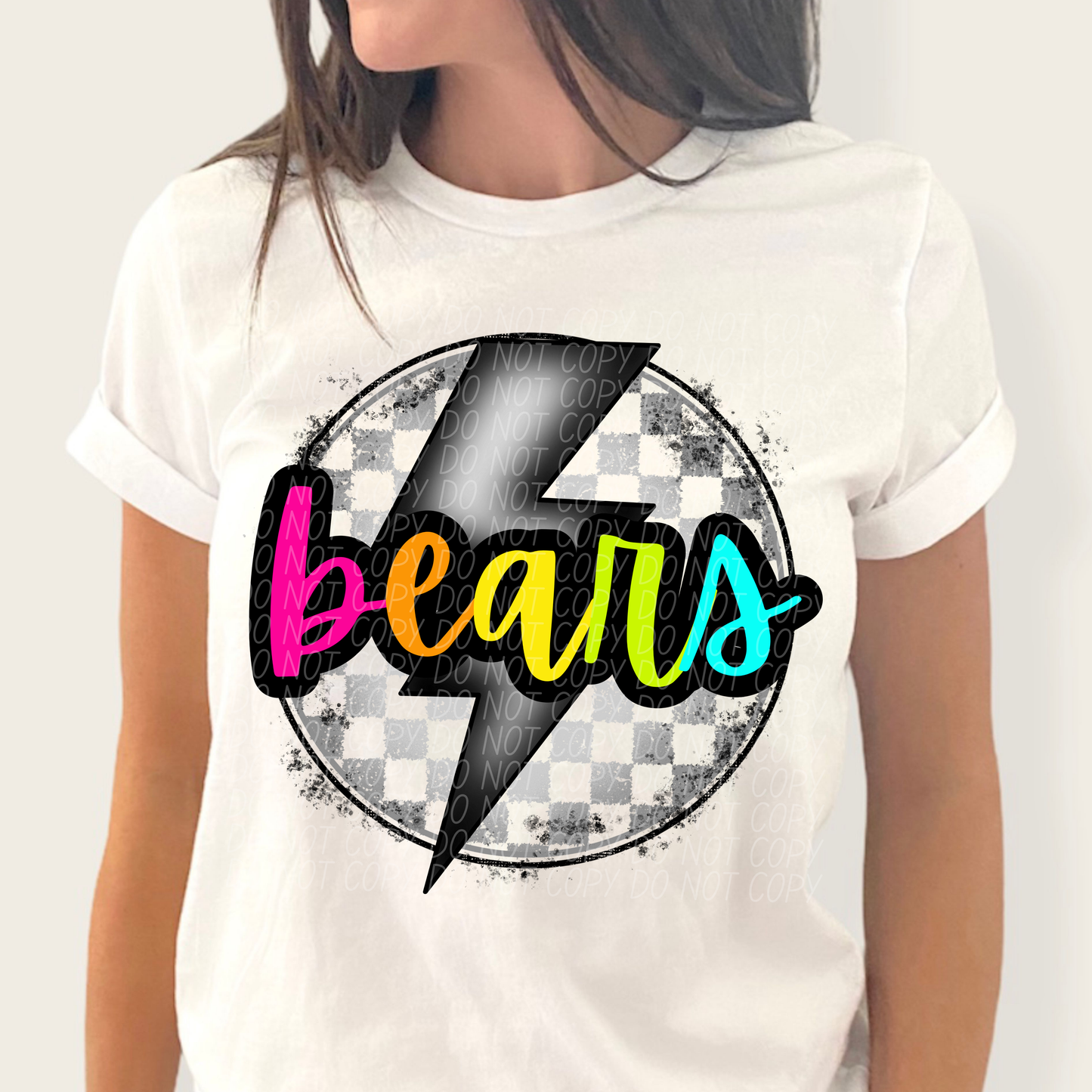 Bears (Colorful Checkered Bolt) - DTF