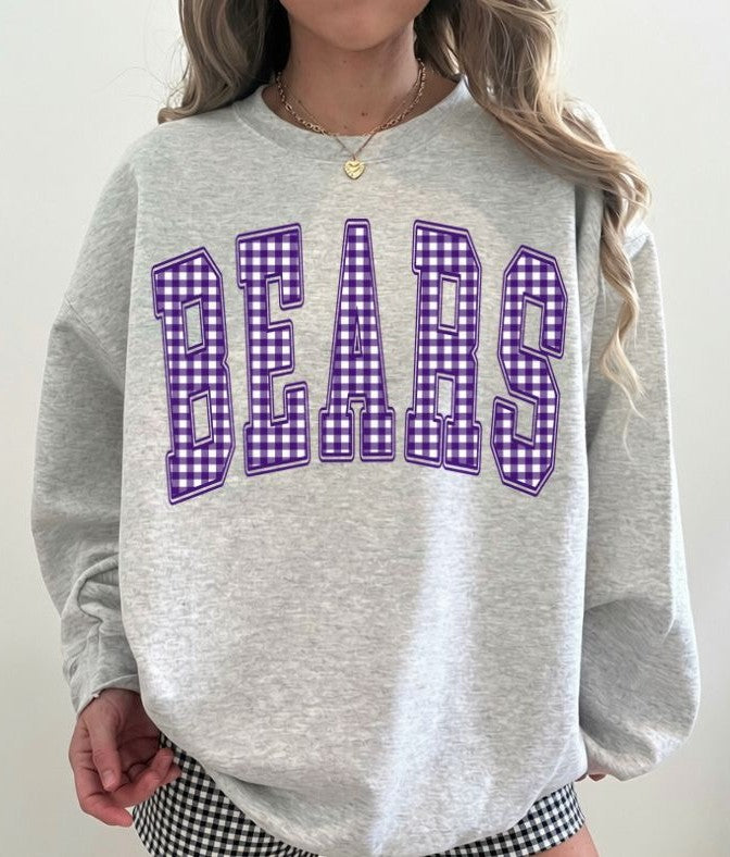 Bears (Gingham Varsity Arch Mascot) - DTF