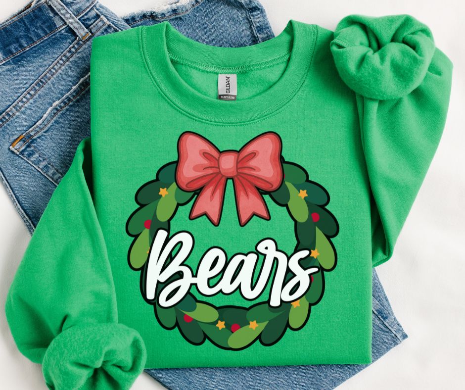 Bears (Christmas Wreath Mascot) - DTF