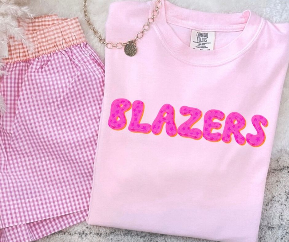 Blazers (Pink Bubble Stars Mascot) - DTF