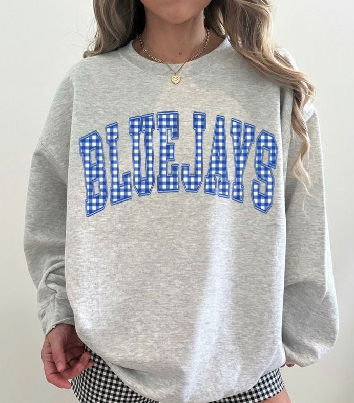 Bluejays (Gingham Varsity Arch Mascot) - DTF