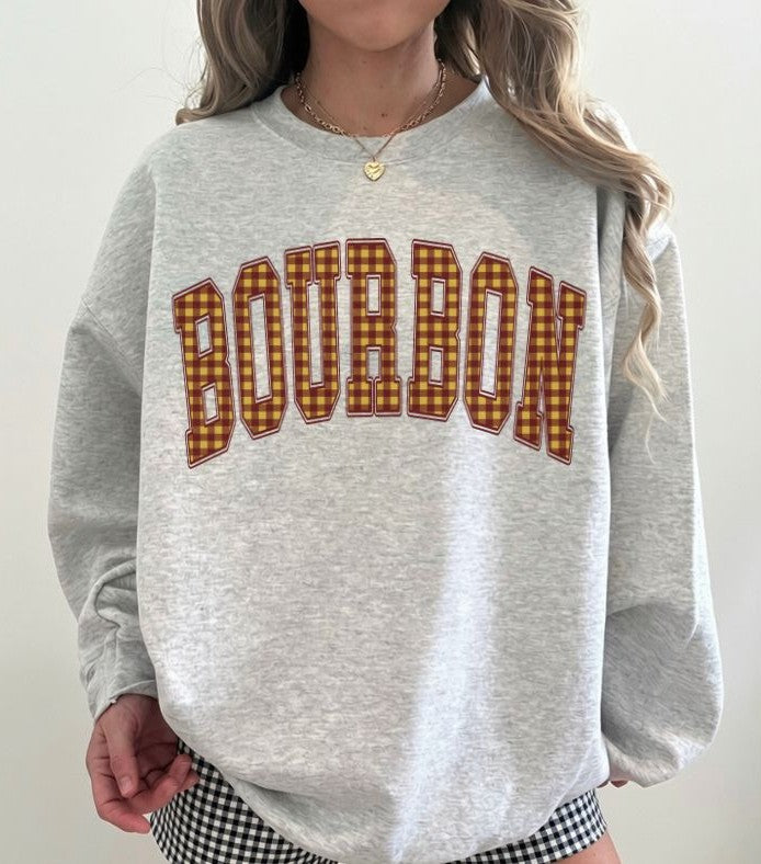 Bourbon (Gingham Varsity Arch Mascot) - DTF