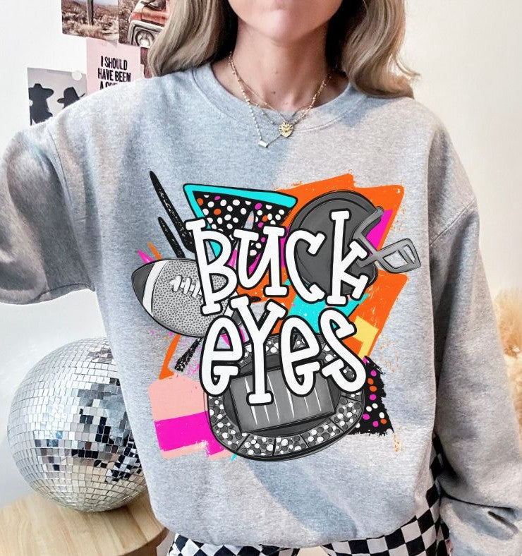 Buckeyes (Bright Retro Football Mascot) - DTF