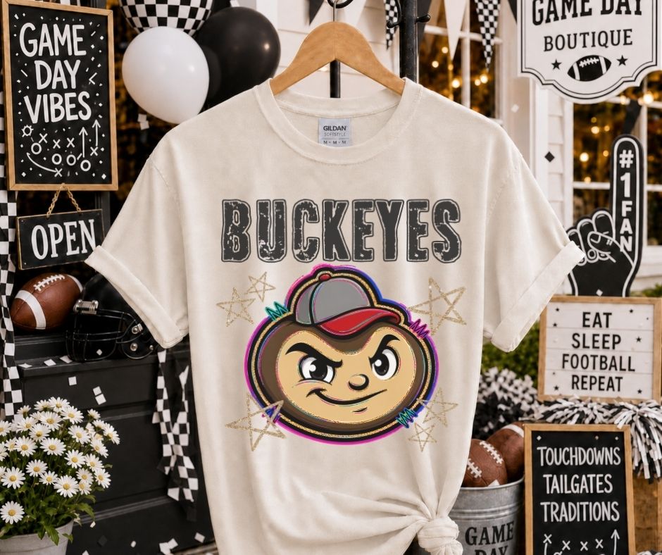 Buckeyes (Grunge Varsity Mascot) - DTF