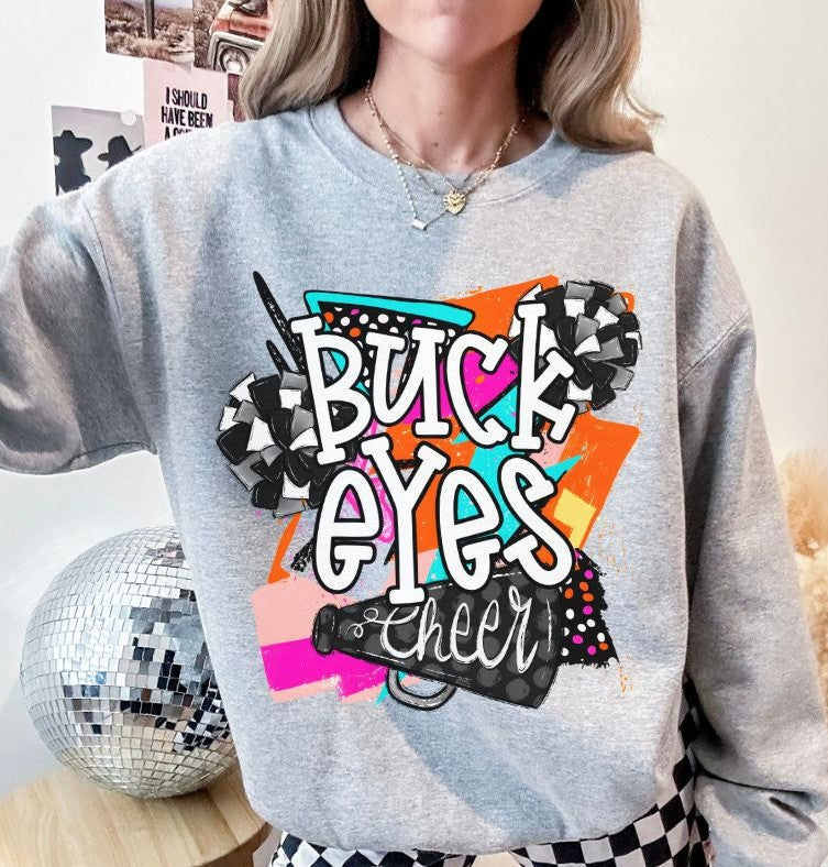 Buckeyes (Bright Retro Cheer Mascot) - DTF