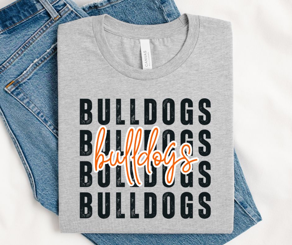 Custom (Stacked Distressed Mascot) - Design/Mock Up