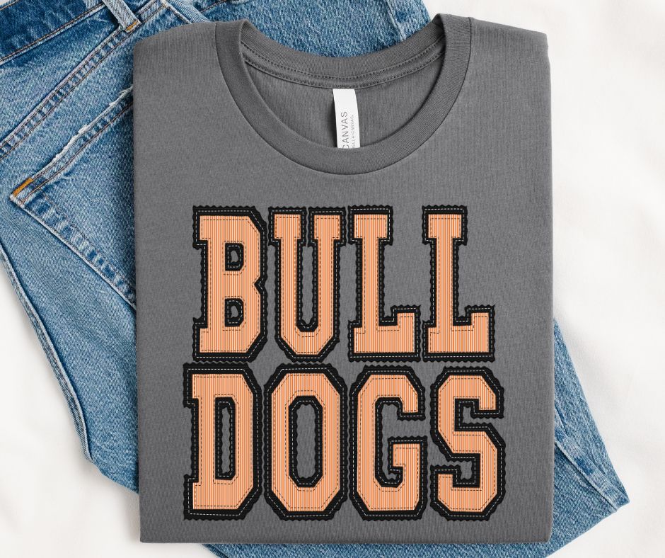 Bulldogs - Orange/Black (Prepster Mascot) - DTF